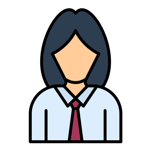 Ilustración del empleado plano