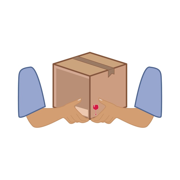 Ilustración de entrega de caja