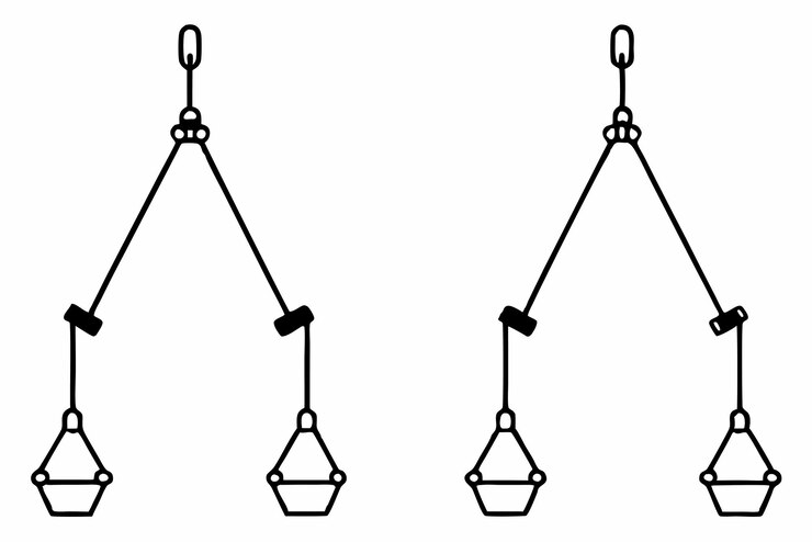Vector ilustración de entrenamiento limpio de la línea de arte del entrenador de suspensión trx