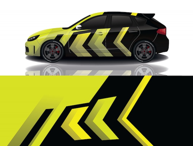 Ilustración de envoltura de calcomanía de suv coche