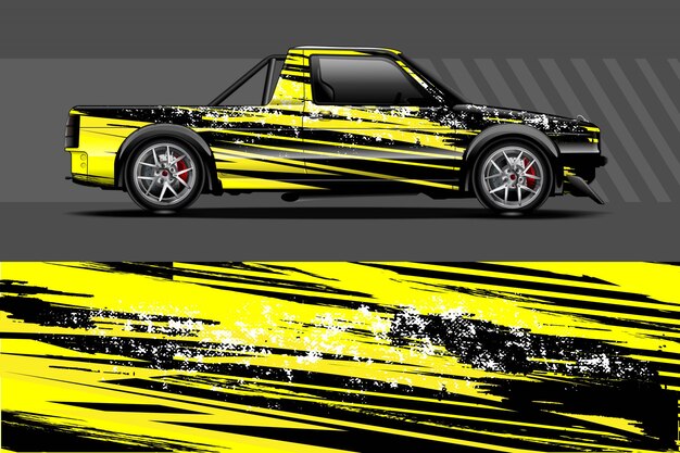 Ilustración de envoltura de calcomanías para automóviles