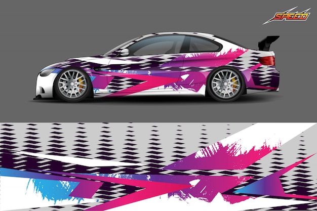 Ilustración de envoltura de calcomanías para automóviles