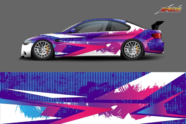 Ilustración de envoltura de calcomanías para automóviles