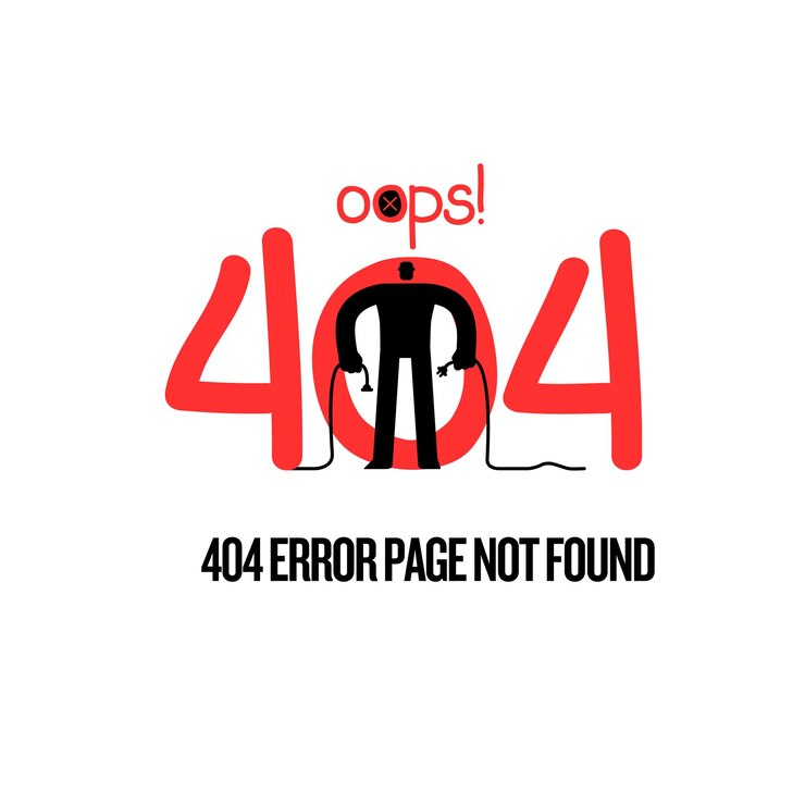 Vector ilustración de error 404 página no encontrada