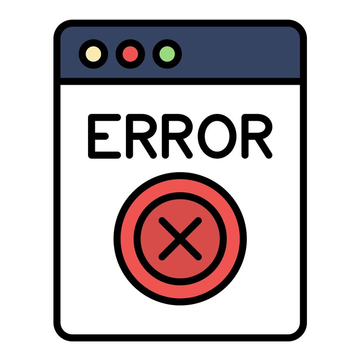 Vector ilustración de error aplanado