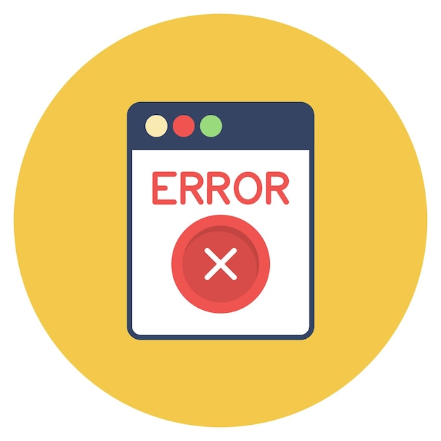 Vector ilustración de error aplanado