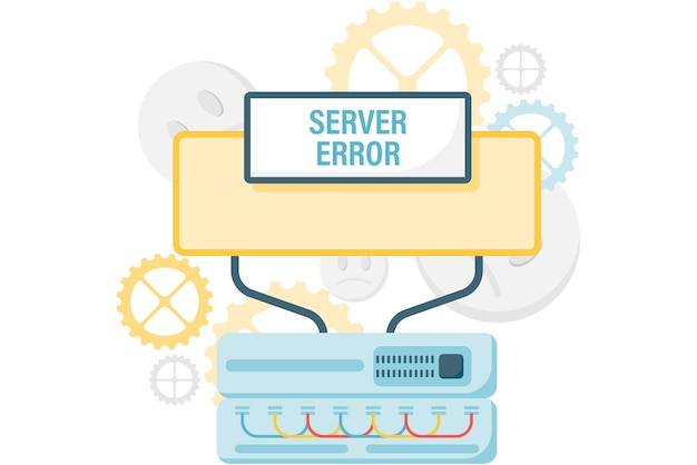 Ilustración del error del servidor