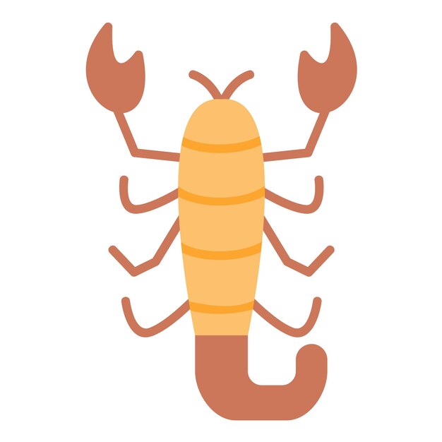 Ilustración del escorpión plano