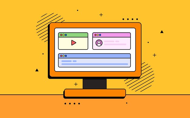 Ilustración de escritorio web