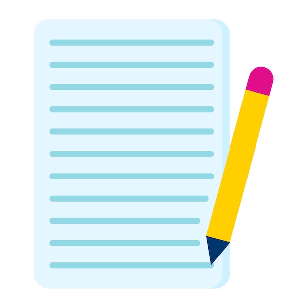 Ilustración de escritura plana