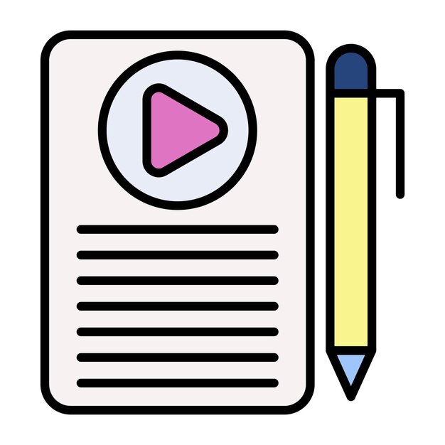 Ilustración de escritura plana