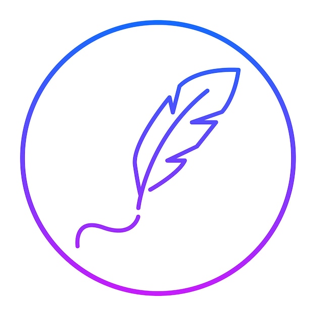 Ilustración de escritura vectorial de plumas