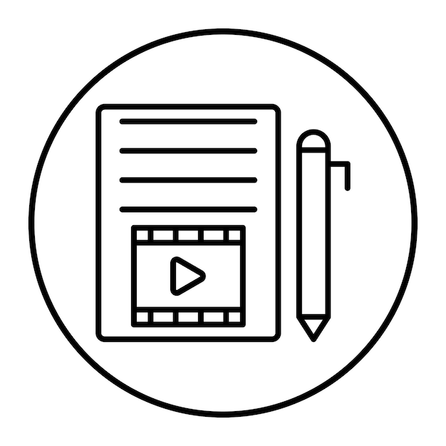 Ilustración de escritura vectorial
