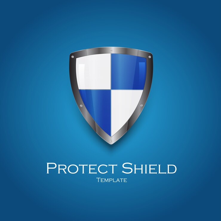 Vector ilustración de escudo de seguridad