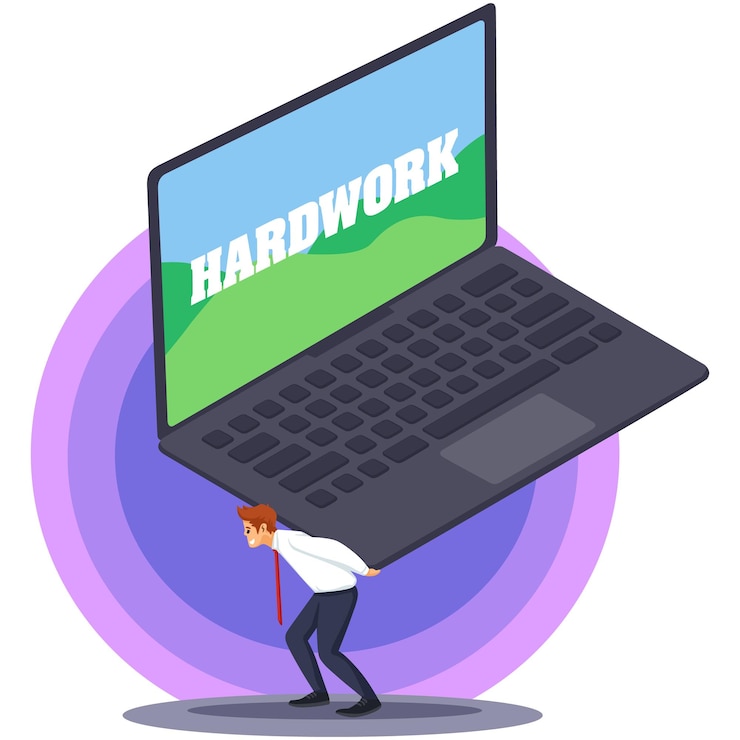 Vector ilustración del espacio de trabajo de los empleados de los trabajadores de oficina