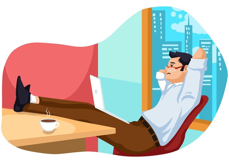Vector ilustración del espacio de trabajo de los empleados de los trabajadores de oficina