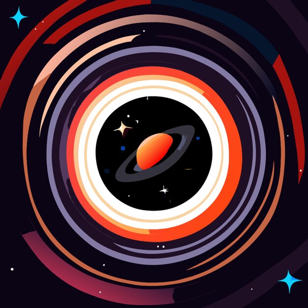 Vector ilustración del espacio vectorial del agujero negro