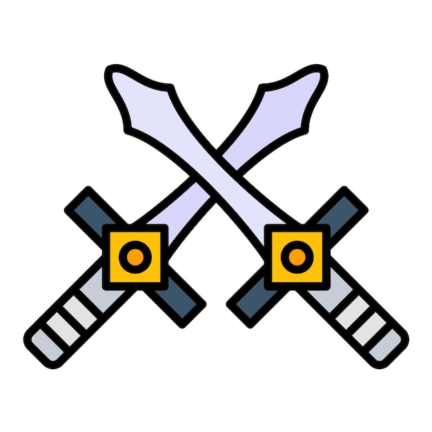 Ilustración de la espada plana