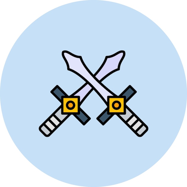 Ilustración de la espada plana
