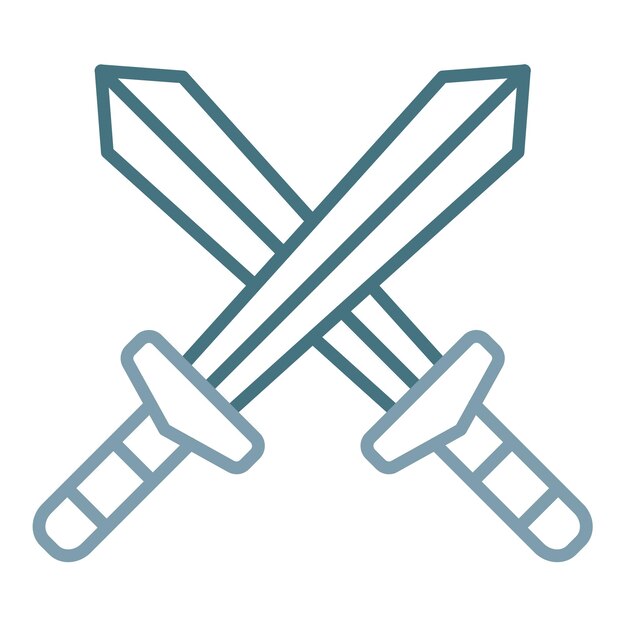 Ilustración de la espada plana