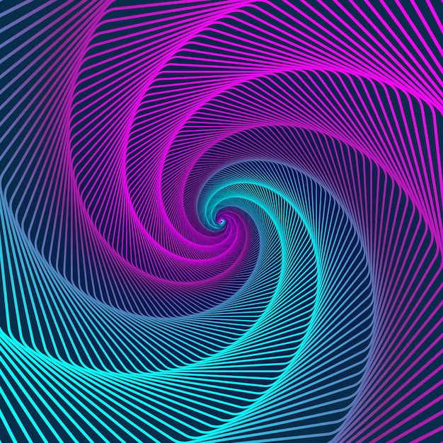 Ilustración espiral abstracta retro