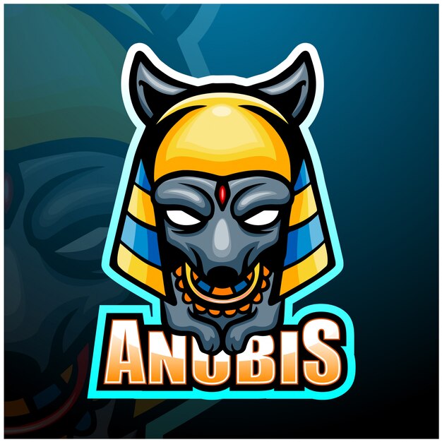 Ilustración de esport de mascota anubis