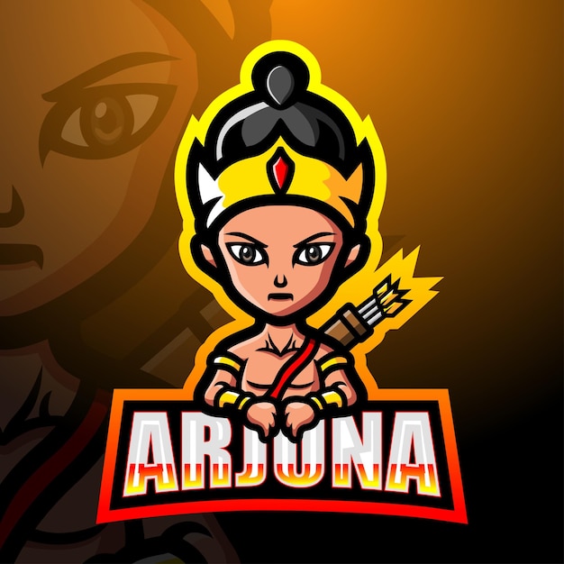 Ilustración de esport de la mascota de arjuna