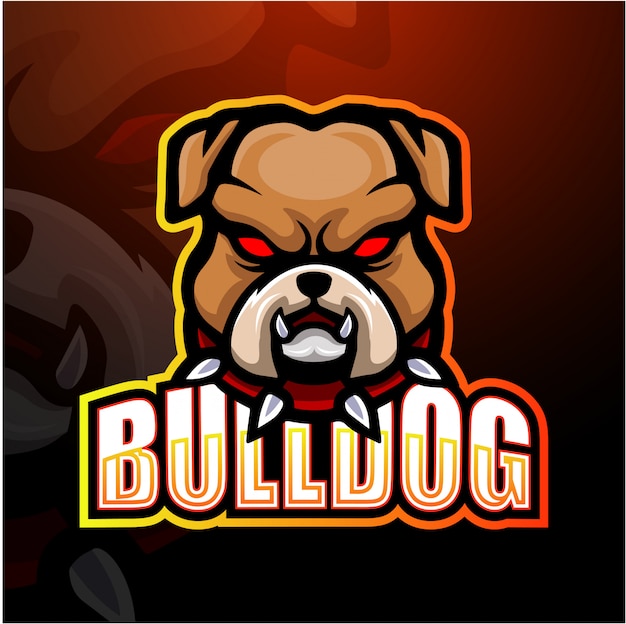 Ilustración de esport de mascota bulldog