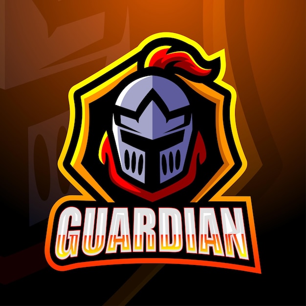 Ilustración de esport de mascota de cabeza de guardián