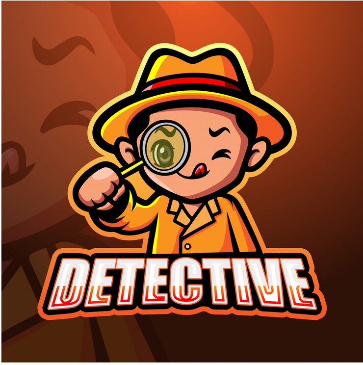 Ilustración de esport de mascota detective