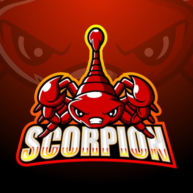 Vector ilustración de esport mascota escorpión