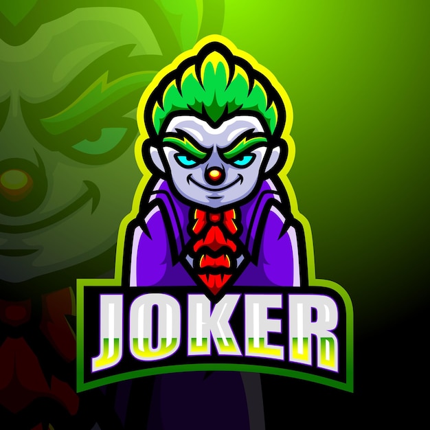 Ilustración de esport de mascota joker