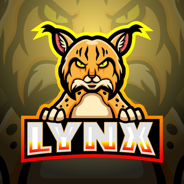 Ilustración de esport mascota Lynx