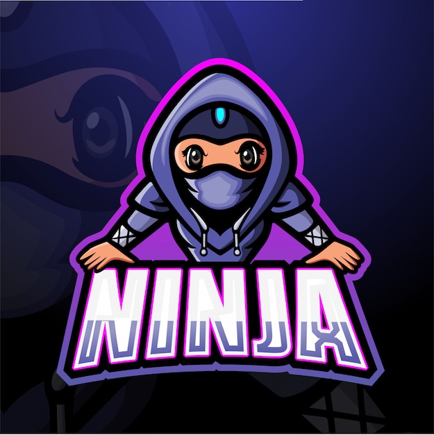 Ilustración de esport de mascota ninja