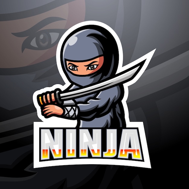 Ilustración de esport mascota ninja