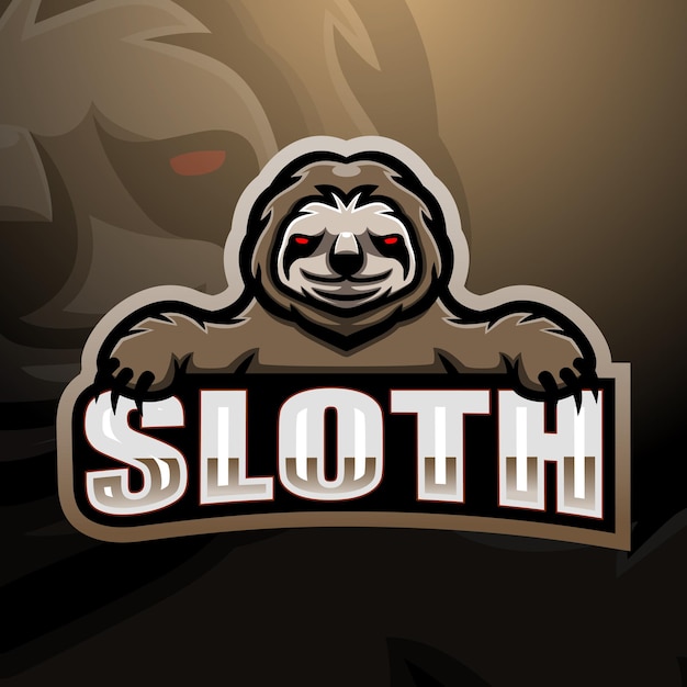 Ilustración de esport de mascota perezoso