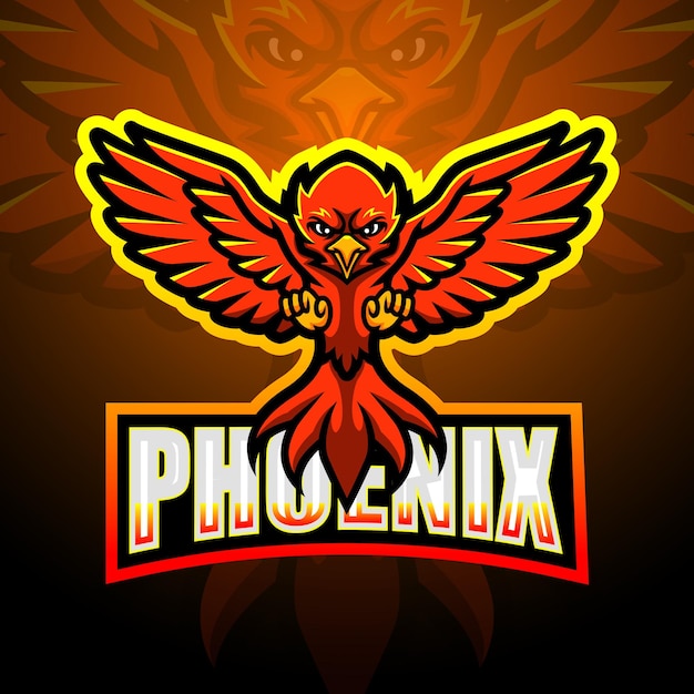 Ilustración de esport de la mascota de Phoenix