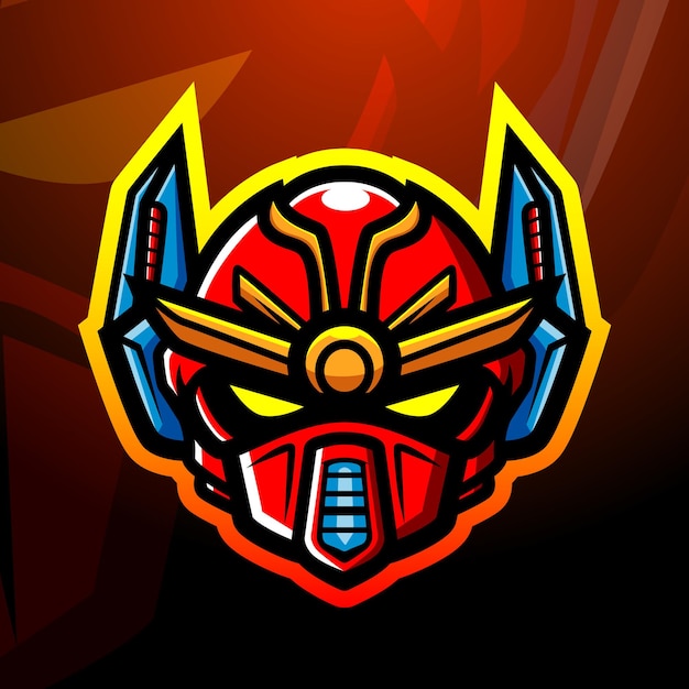 Ilustración de esport mascota robótica