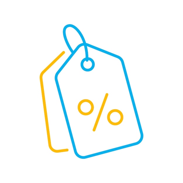 Ilustración del esquema de la etiqueta de precio vectorial
