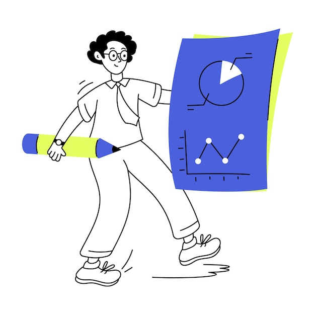 Ilustración de esquema de moda del informe comercial