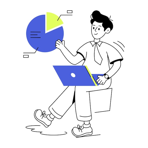 Ilustración de esquema moderno de infografías en línea