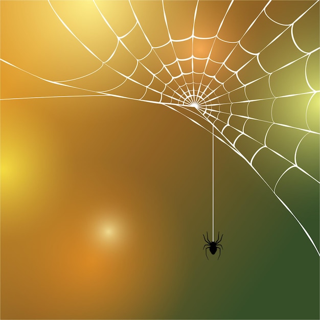 Ilustración de la esquina de la tela de araña. Decoración de Halloween con telaraña. Vector de telaraña simple