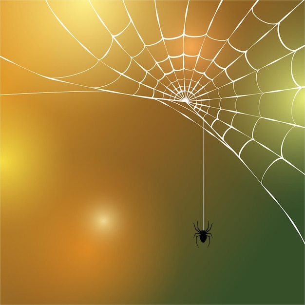 Ilustración de la esquina de la tela de araña. decoración de halloween con telaraña. vector de telaraña simple