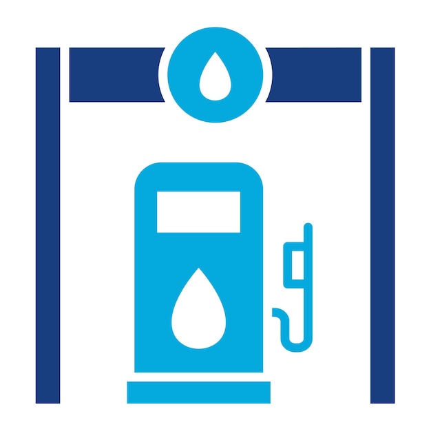 Ilustración de la estación de gasolina Duotone