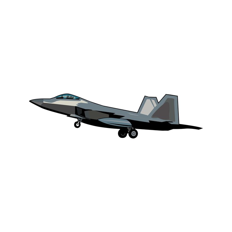 Vector ilustración estadounidense de air superiority fighter stealth