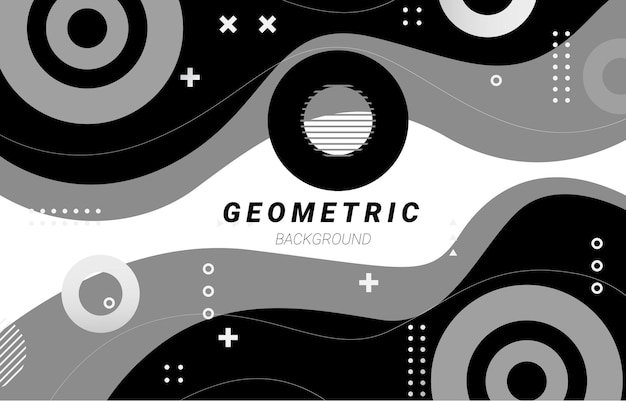 Ilustración de un estandarte de fondo geométrico gris