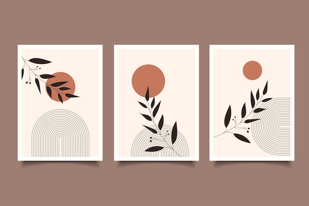 ilustración estética abstracta minimalista moderna de mediados de siglo para decoración de carteles y arte de pared i
