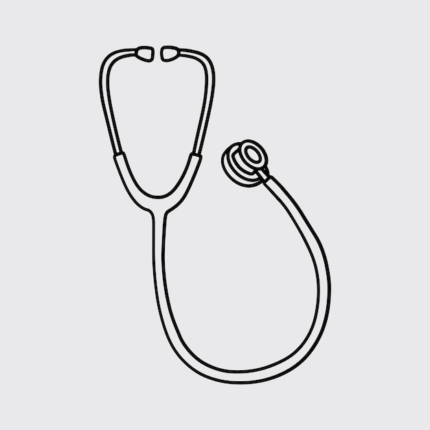 Ilustración del estetoscopio para la atención médica