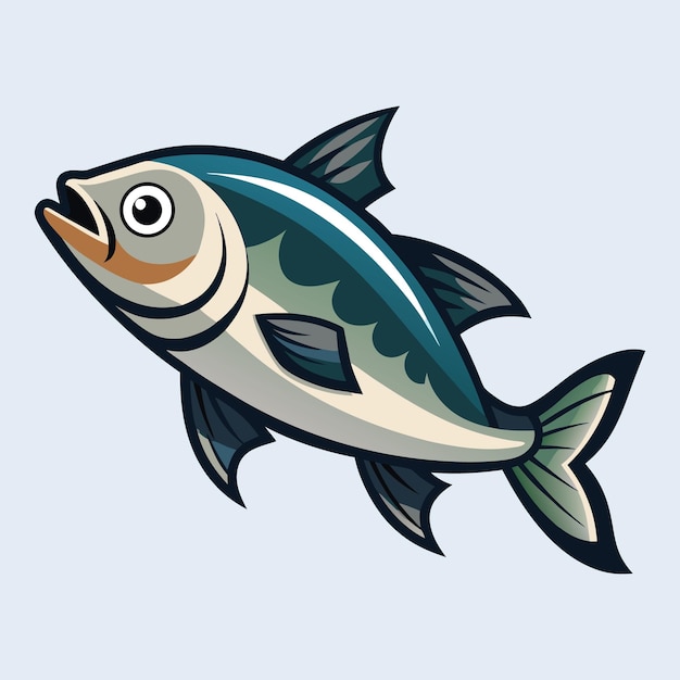 Ilustración estilizada de peces de dibujos animados
