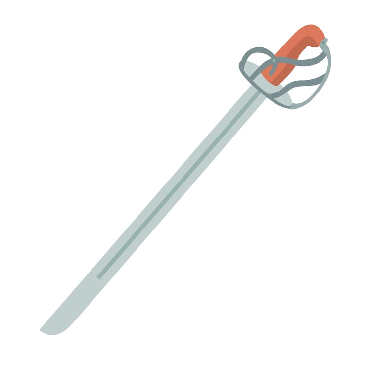 Vector una ilustración estilizada de un sable